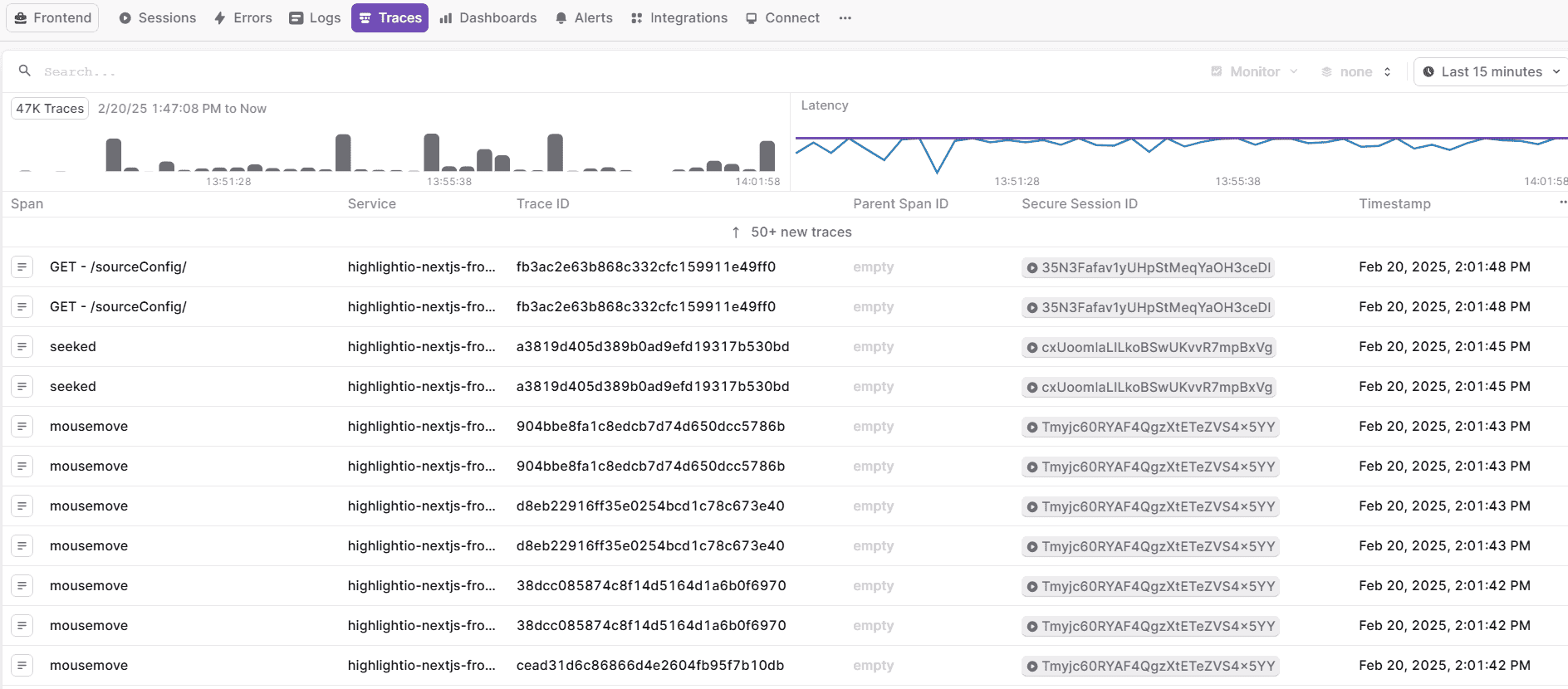 Highlight.io Interface