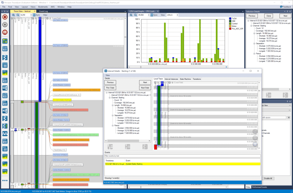 FreeRTOS Trace Visualization