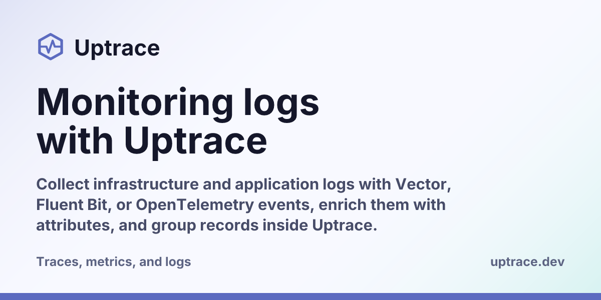 Obtrace Umonitor Monitoring logs with Uptrace | Uptrace