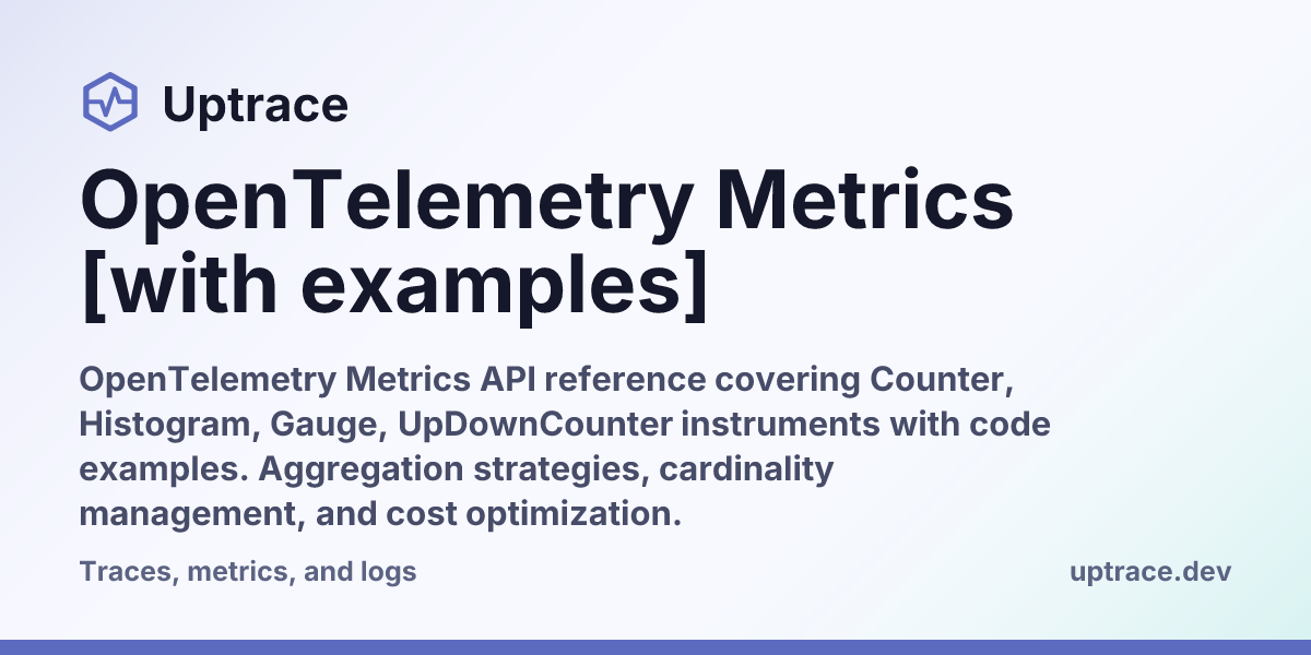 OpenTelemetry Metrics [with examples] | Uptrace