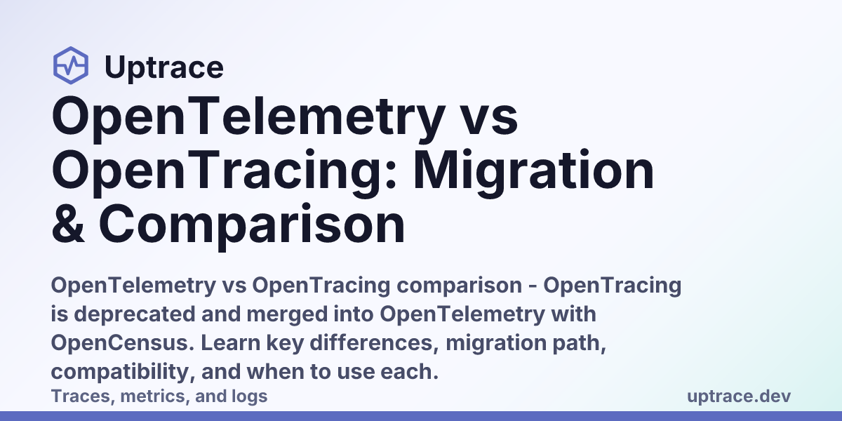 OpenTelemetry vs OpenTracing: Migration & Comparison | Uptrace
