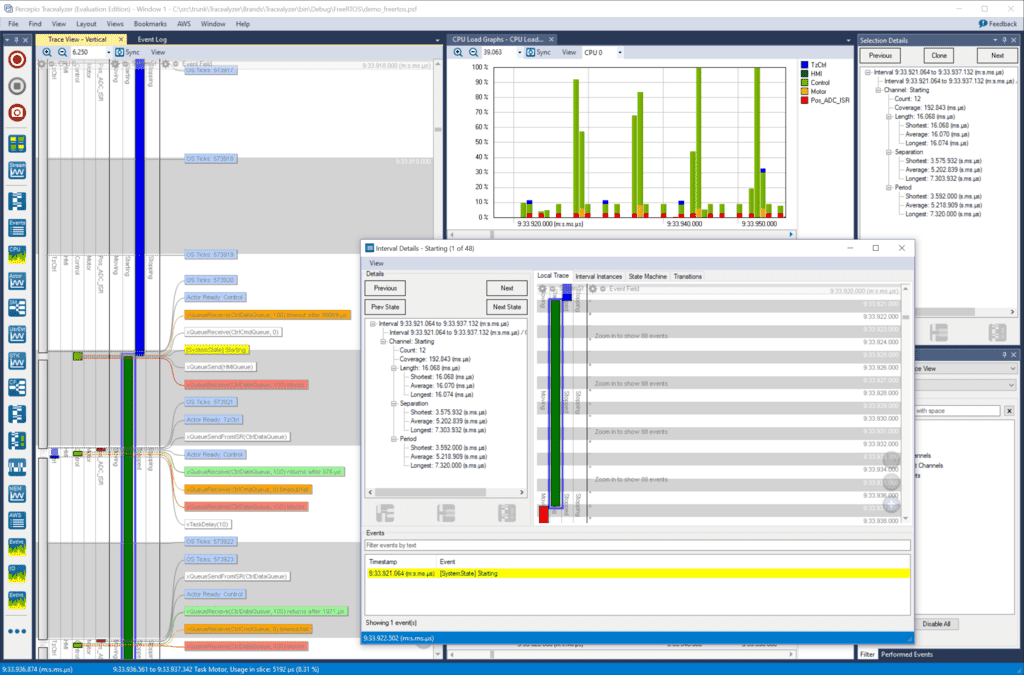 FreeRTOS Trace Visualization